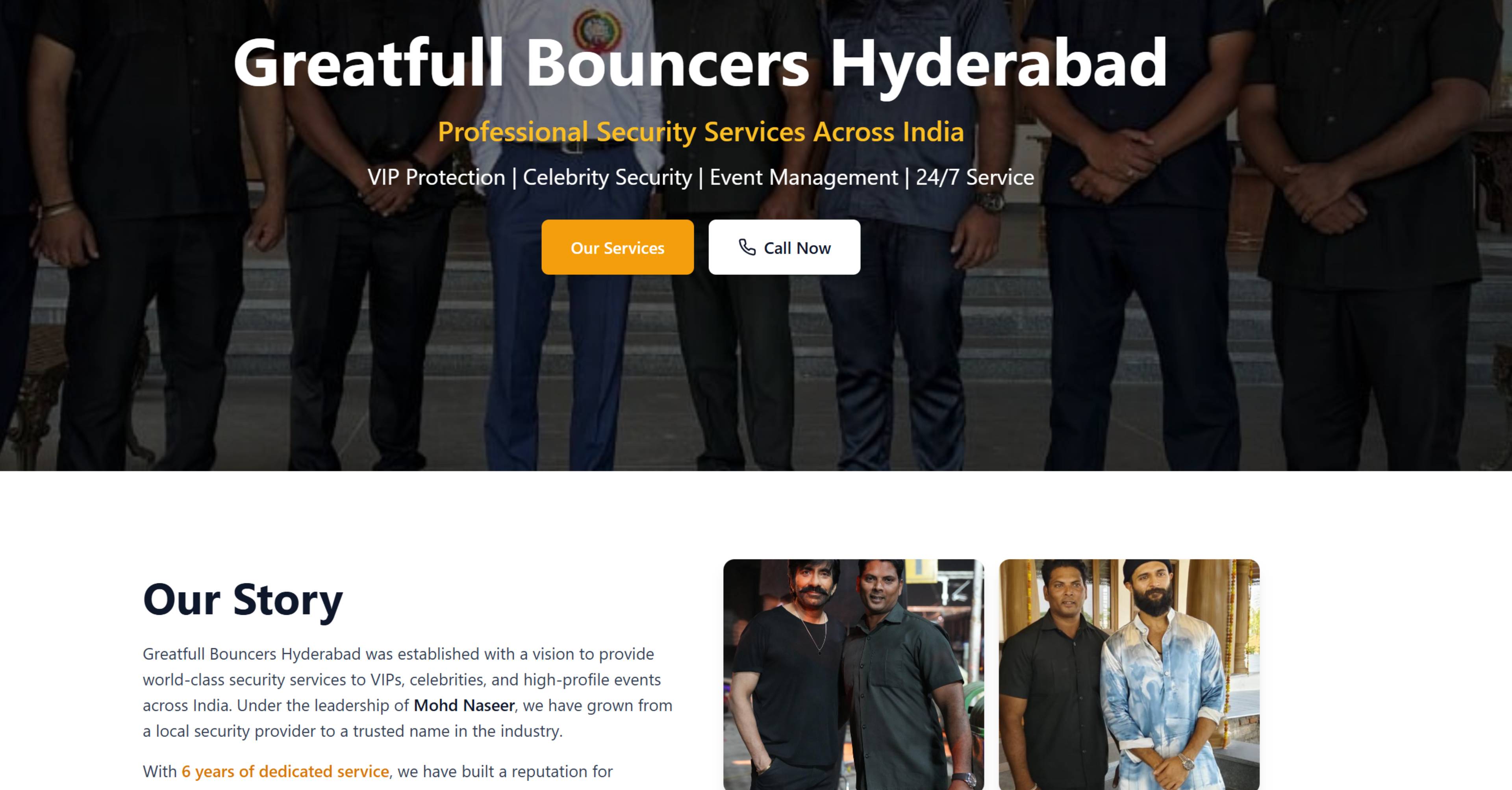 Greatfull Bouncers website preview