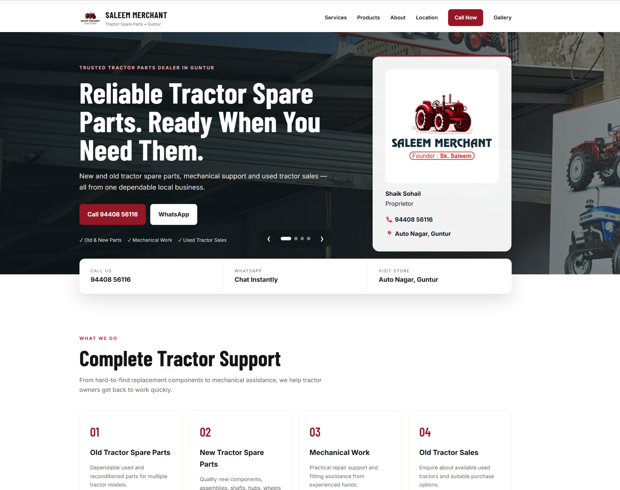 Saleem Merchant website preview
